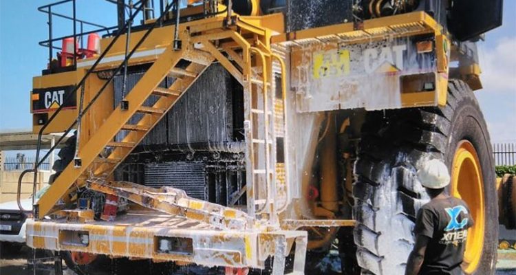 Cleaning Yellow Machinery for Export