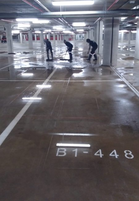 Parking Bay Oil Spill Cleaning