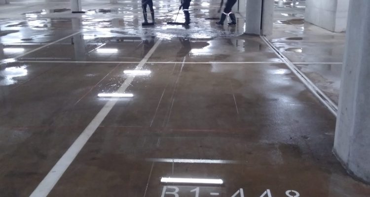 Parking Bay Oil Spill Cleaning