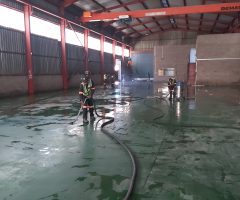Warehouse Oil Spill Cleaning