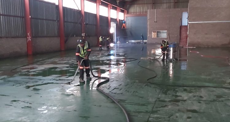 Warehouse Oil Spill Cleaning