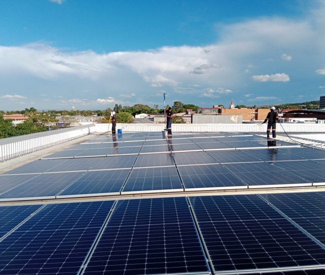 Solar Panel Cleaning on Commercial Property